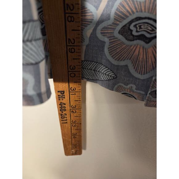 Rip Curl Hawaiian Shirt Blue Mens Light Blue Pink Floral Short Sleeve Sz L - Picture 8 of 8